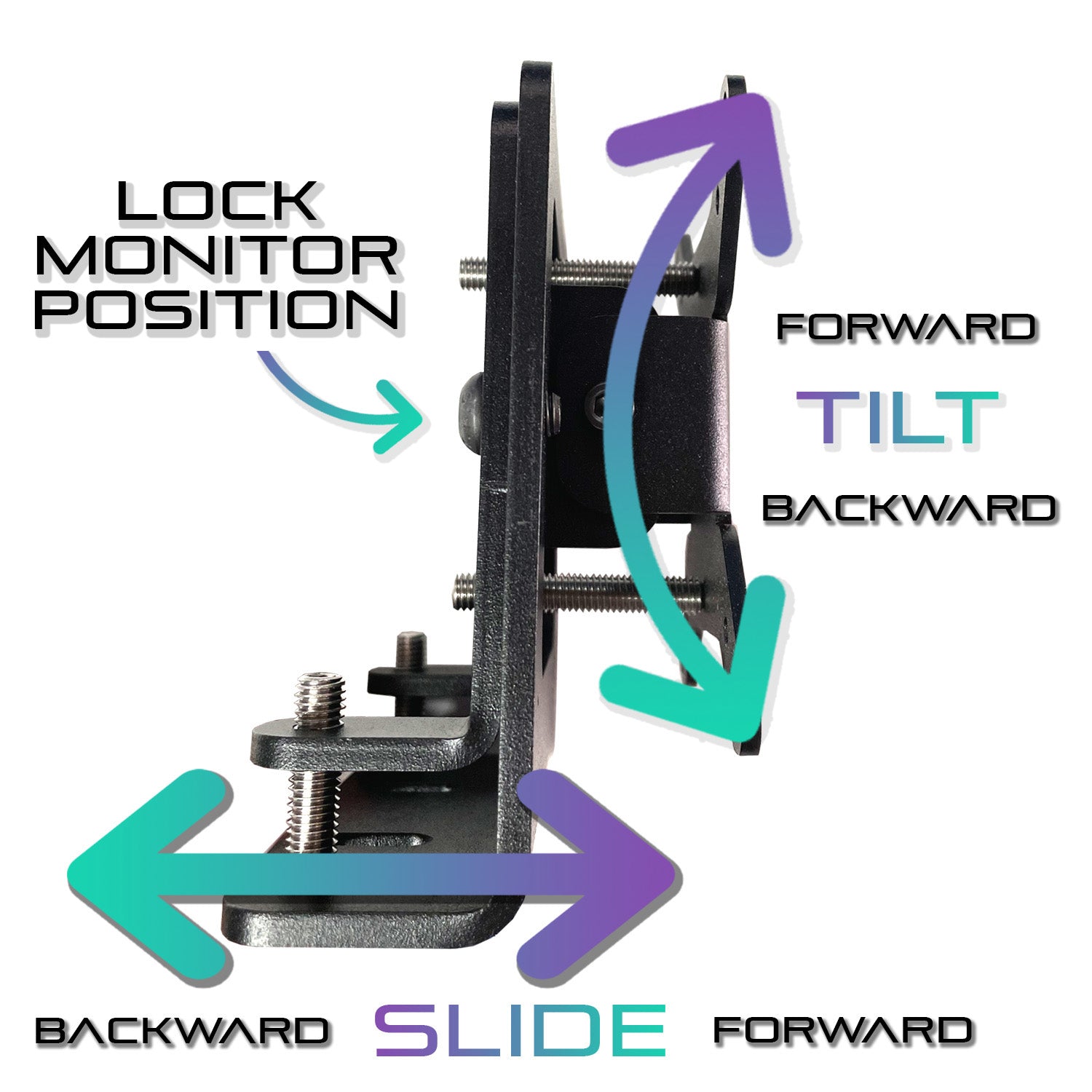 Freestanding Triple Monitor Stand (Up to 43")