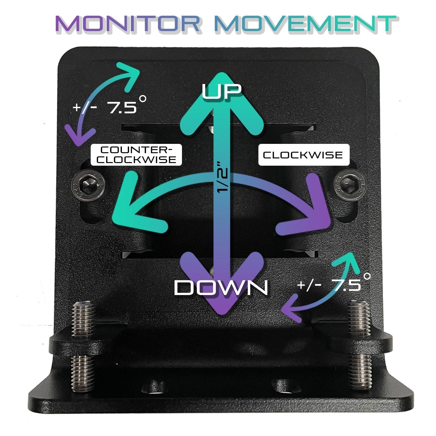 Freestanding Triple Monitor Stand (Up to 43")