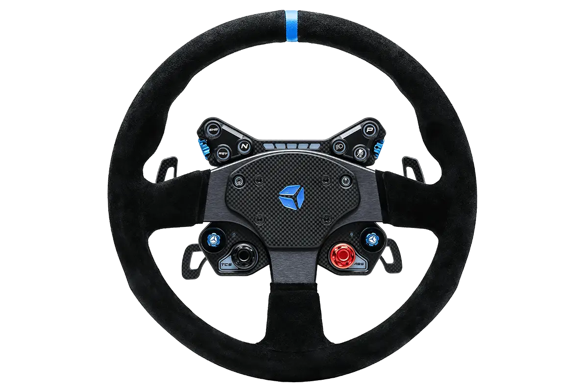 Cube Controls GT PRO V2 Reparto Corse Round Suede Sim Racing Wheel