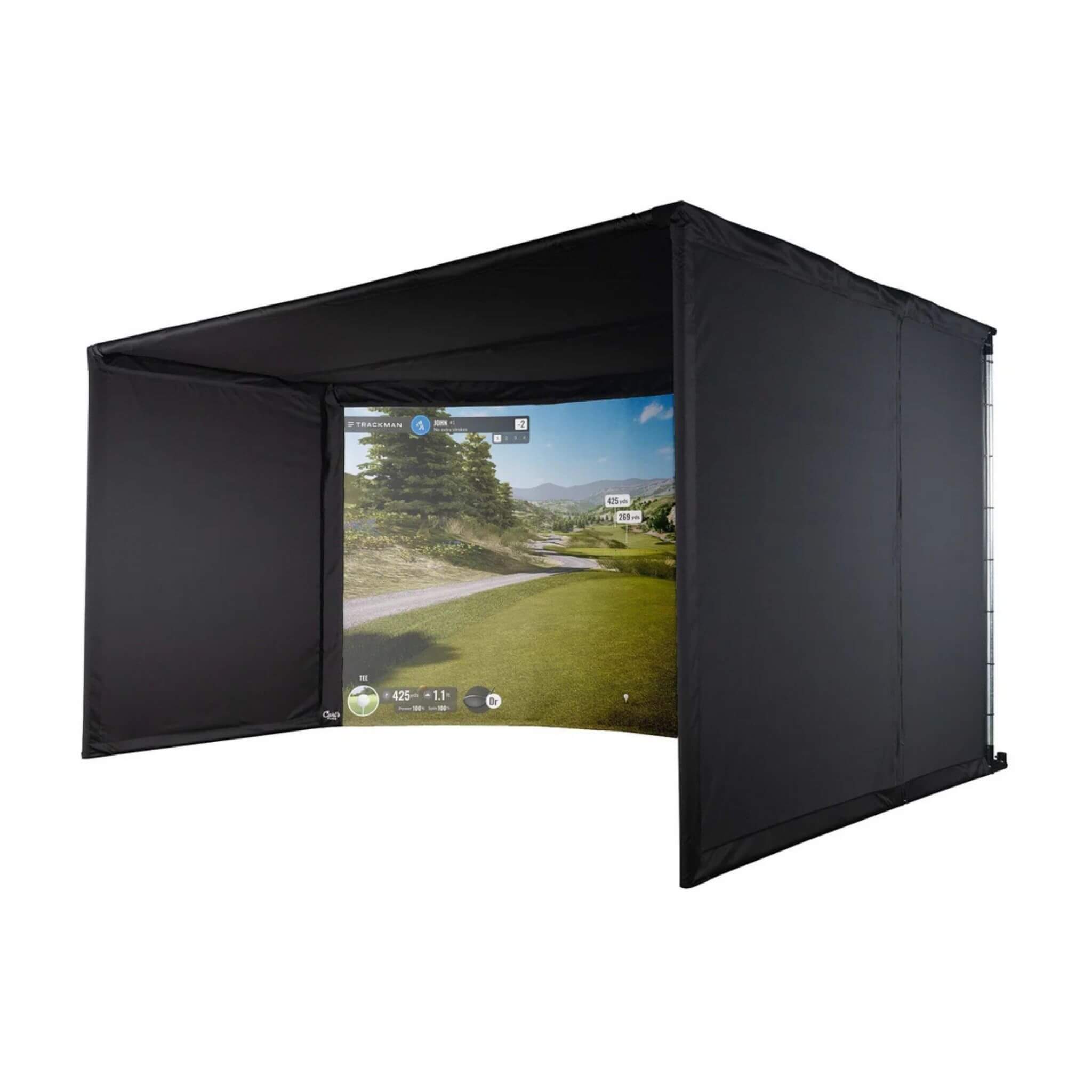 Curved Golf Simulator Enclosure Kit with Impact Screen