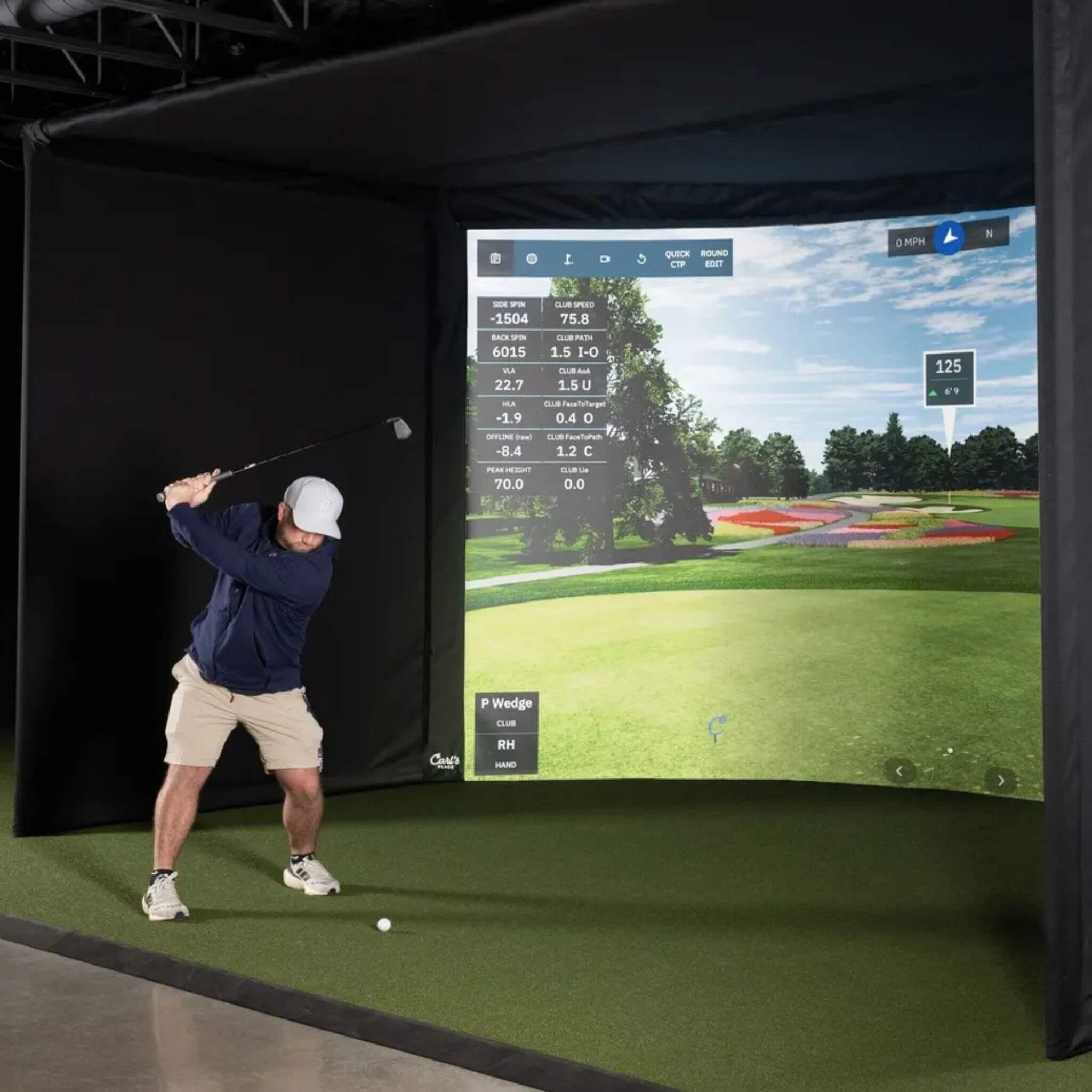 Curved Golf Simulator Enclosure Kit with Impact Screen