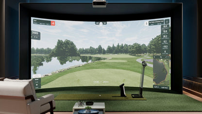 Curved Golf Simulator Enclosure Kit with Impact Screen