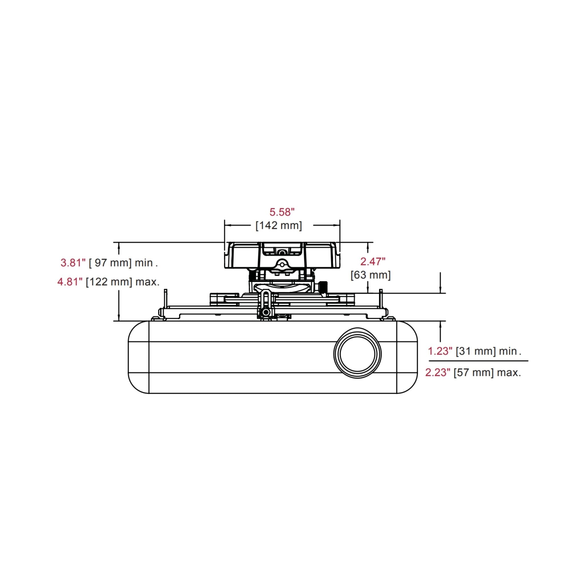 Flush-Mount Projector Mount