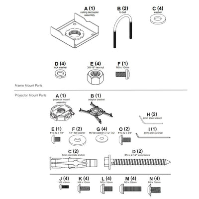 Frame-Mount Projector Mounting Kit