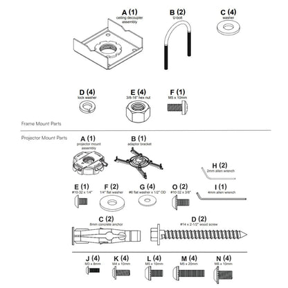 Frame-Mount Projector Mounting Kit
