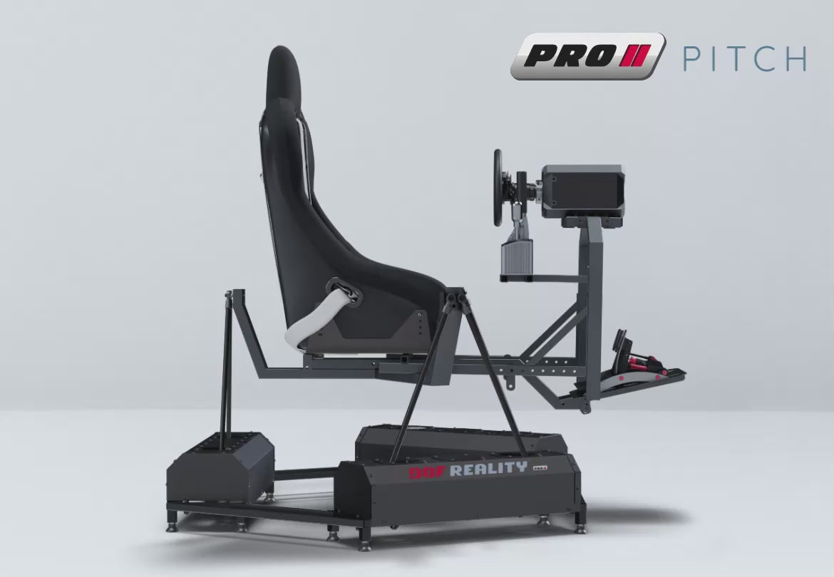 Load video: DOF Reality Professional 6-Axis Racing Motion Simulator Platform - P6